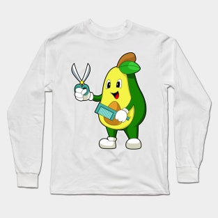 Avocado Hairdresser Scissors Comb Long Sleeve T-Shirt